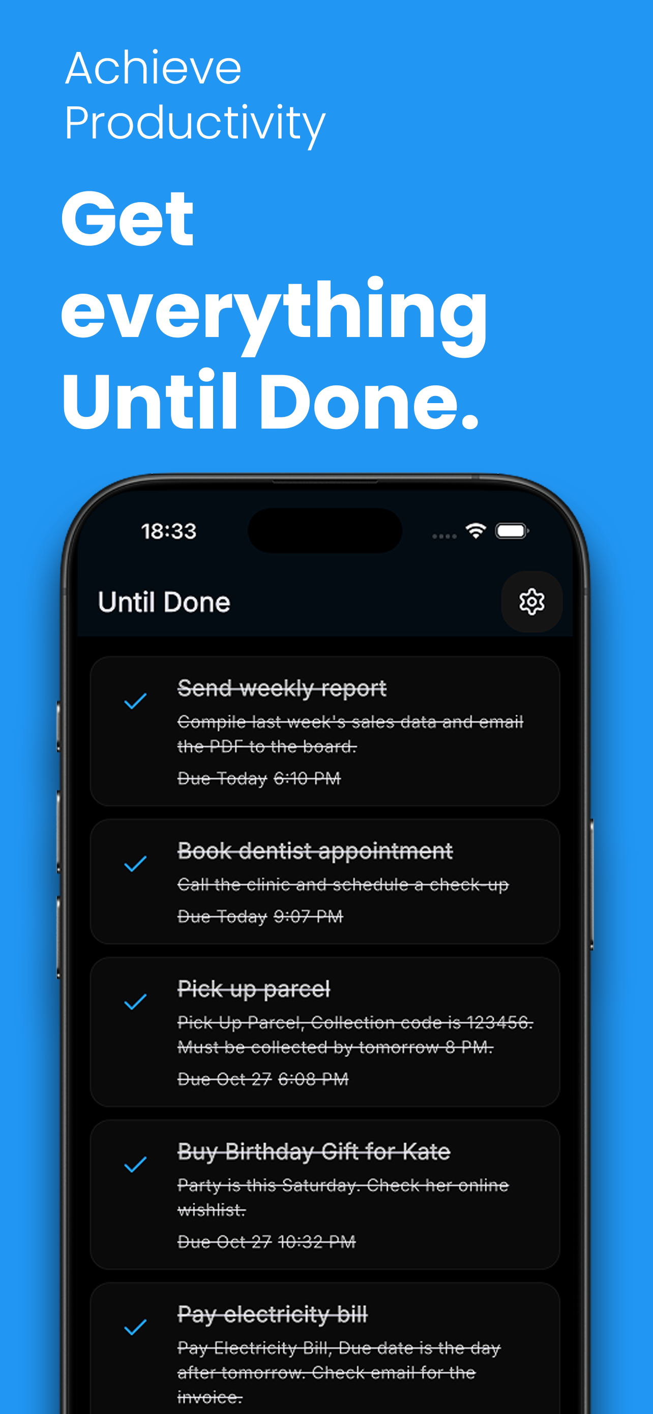Until Done app screenshot 2