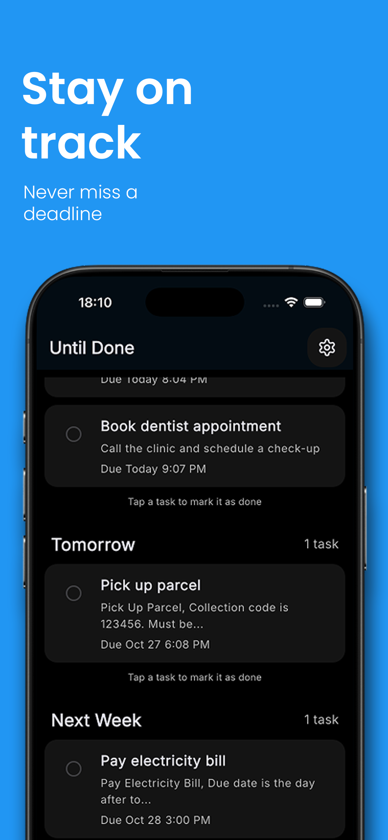Until Done app screenshot 4
